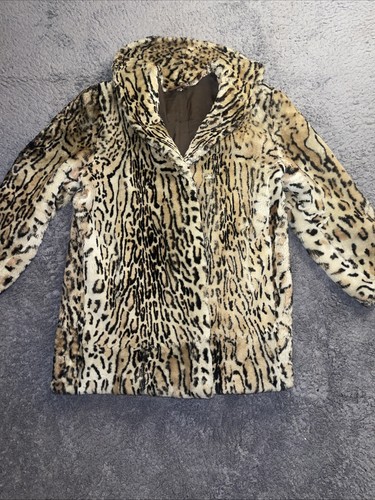 Leopard kunstpelzjacke damen - leopard,