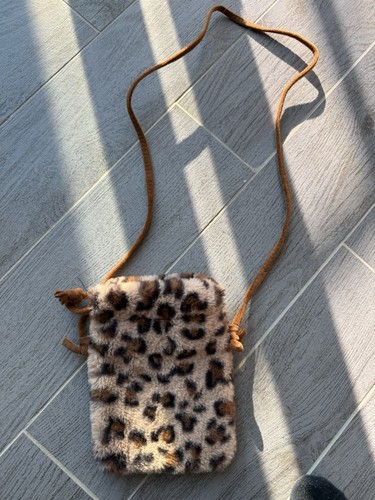 Leoparden plüsch mini tasche - plüsch,