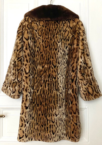 Pelzmantel lammfell leopard - pelzmantel,