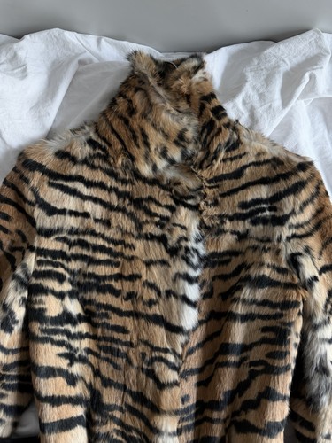 Rabbit fur coat leopard - rabbit,