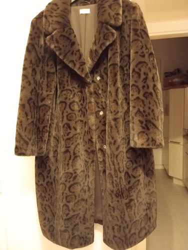 Damen webpelz mantel leopard - damen,
